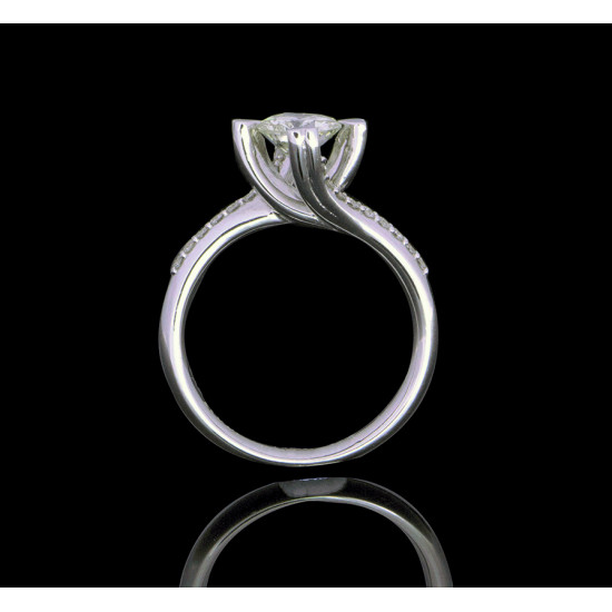 White Gold Solitaire Ring